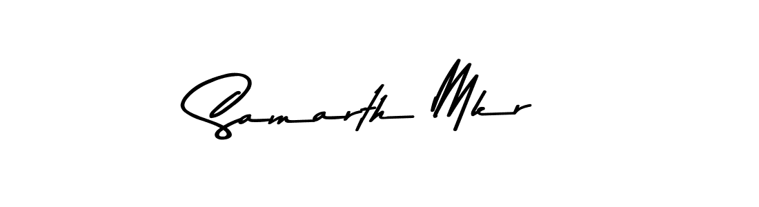 Make a beautiful signature design for name Samarth Mkr. With this signature (Asem Kandis PERSONAL USE) style, you can create a handwritten signature for free. Samarth Mkr signature style 9 images and pictures png