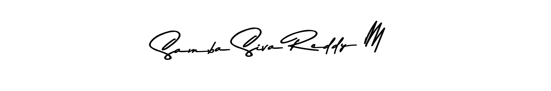 Also You can easily find your signature by using the search form. We will create Samba Siva Reddy M name handwritten signature images for you free of cost using Asem Kandis PERSONAL USE sign style. Samba Siva Reddy M signature style 9 images and pictures png