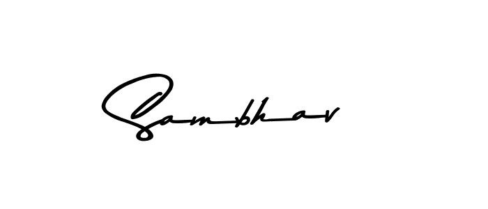 Make a beautiful signature design for name Sambhav. With this signature (Asem Kandis PERSONAL USE) style, you can create a handwritten signature for free. Sambhav signature style 9 images and pictures png