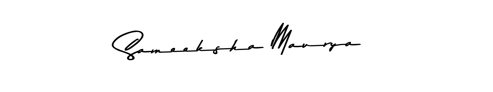 Design your own signature with our free online signature maker. With this signature software, you can create a handwritten (Asem Kandis PERSONAL USE) signature for name Sameeksha Maurya. Sameeksha Maurya signature style 9 images and pictures png