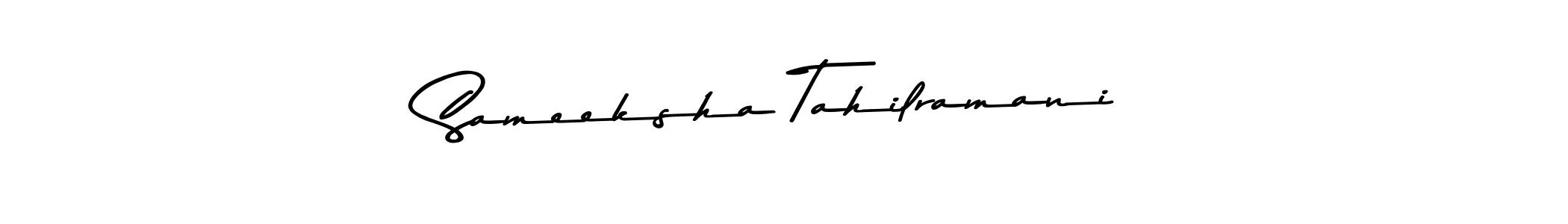 Asem Kandis PERSONAL USE is a professional signature style that is perfect for those who want to add a touch of class to their signature. It is also a great choice for those who want to make their signature more unique. Get Sameeksha Tahilramani name to fancy signature for free. Sameeksha Tahilramani signature style 9 images and pictures png