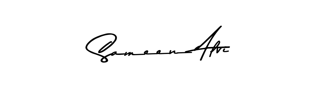 Make a beautiful signature design for name Sameen Alvi. With this signature (Asem Kandis PERSONAL USE) style, you can create a handwritten signature for free. Sameen Alvi signature style 9 images and pictures png