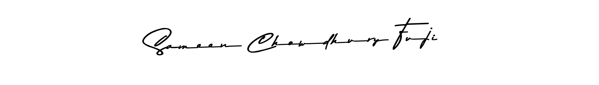 How to make Sameen Chowdhury Fuji name signature. Use Asem Kandis PERSONAL USE style for creating short signs online. This is the latest handwritten sign. Sameen Chowdhury Fuji signature style 9 images and pictures png