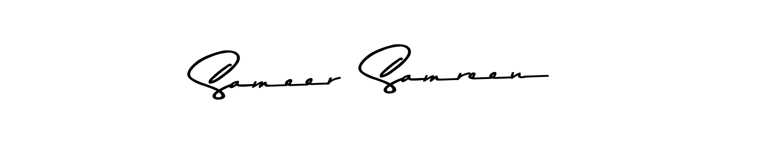 Also You can easily find your signature by using the search form. We will create Sameer  Samreen name handwritten signature images for you free of cost using Asem Kandis PERSONAL USE sign style. Sameer  Samreen signature style 9 images and pictures png