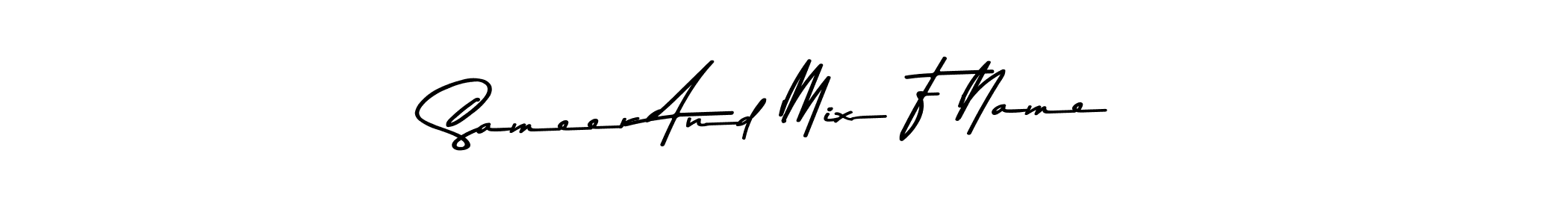 Use a signature maker to create a handwritten signature online. With this signature software, you can design (Asem Kandis PERSONAL USE) your own signature for name Sameer And Mix F Name. Sameer And Mix F Name signature style 9 images and pictures png