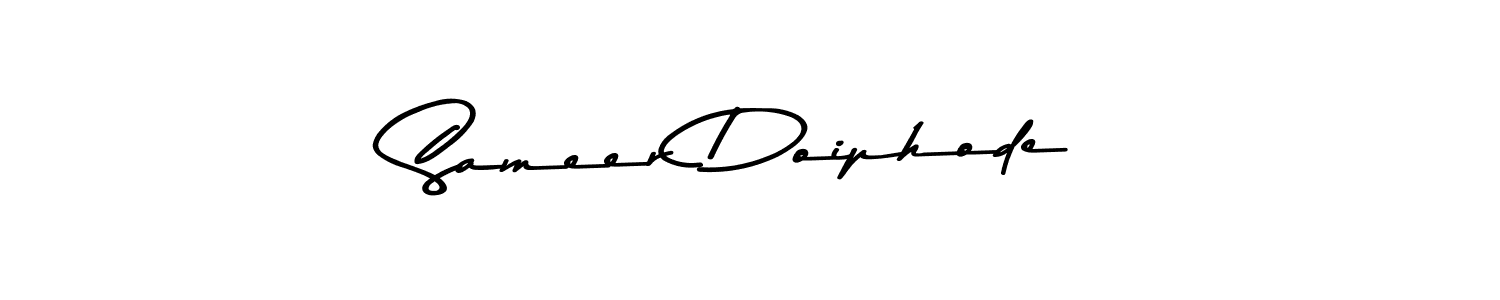 The best way (Asem Kandis PERSONAL USE) to make a short signature is to pick only two or three words in your name. The name Sameer Doiphode include a total of six letters. For converting this name. Sameer Doiphode signature style 9 images and pictures png