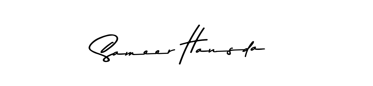 Create a beautiful signature design for name Sameer Hansda. With this signature (Asem Kandis PERSONAL USE) fonts, you can make a handwritten signature for free. Sameer Hansda signature style 9 images and pictures png