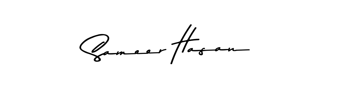 Create a beautiful signature design for name Sameer Hasan. With this signature (Asem Kandis PERSONAL USE) fonts, you can make a handwritten signature for free. Sameer Hasan signature style 9 images and pictures png