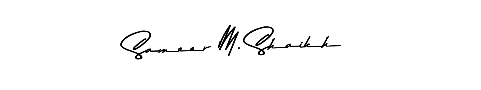 Use a signature maker to create a handwritten signature online. With this signature software, you can design (Asem Kandis PERSONAL USE) your own signature for name Sameer M. Shaikh. Sameer M. Shaikh signature style 9 images and pictures png