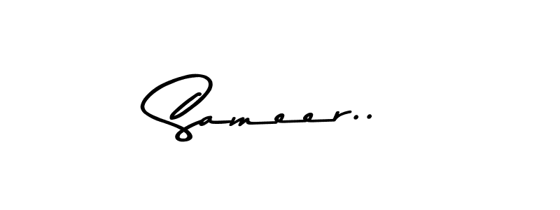 Use a signature maker to create a handwritten signature online. With this signature software, you can design (Asem Kandis PERSONAL USE) your own signature for name Sameer... Sameer.. signature style 9 images and pictures png