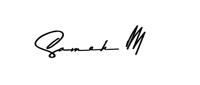 Asem Kandis PERSONAL USE is a professional signature style that is perfect for those who want to add a touch of class to their signature. It is also a great choice for those who want to make their signature more unique. Get Sameh M name to fancy signature for free. Sameh M signature style 9 images and pictures png