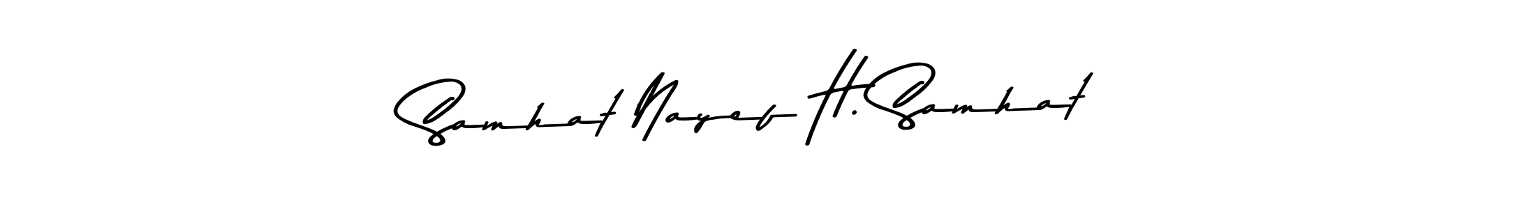 Use a signature maker to create a handwritten signature online. With this signature software, you can design (Asem Kandis PERSONAL USE) your own signature for name Samhat Nayef H. Samhat. Samhat Nayef H. Samhat signature style 9 images and pictures png