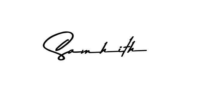 Create a beautiful signature design for name Samhith. With this signature (Asem Kandis PERSONAL USE) fonts, you can make a handwritten signature for free. Samhith signature style 9 images and pictures png