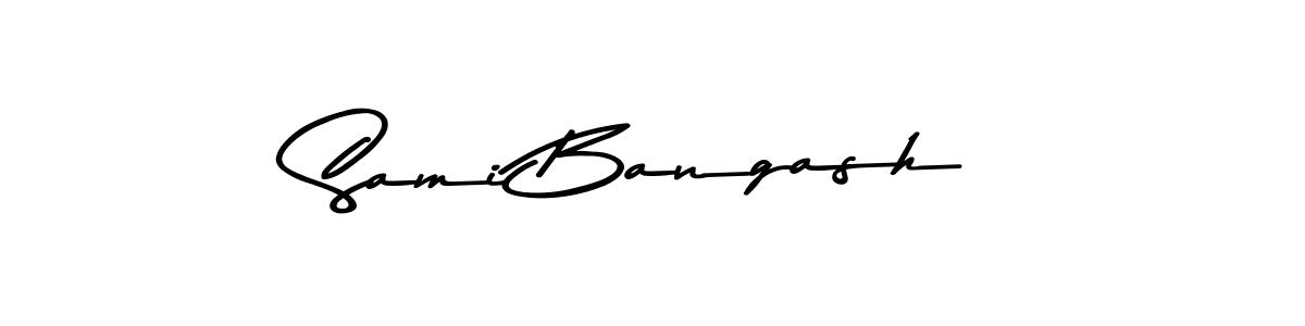 You should practise on your own different ways (Asem Kandis PERSONAL USE) to write your name (Sami Bangash) in signature. don't let someone else do it for you. Sami Bangash signature style 9 images and pictures png