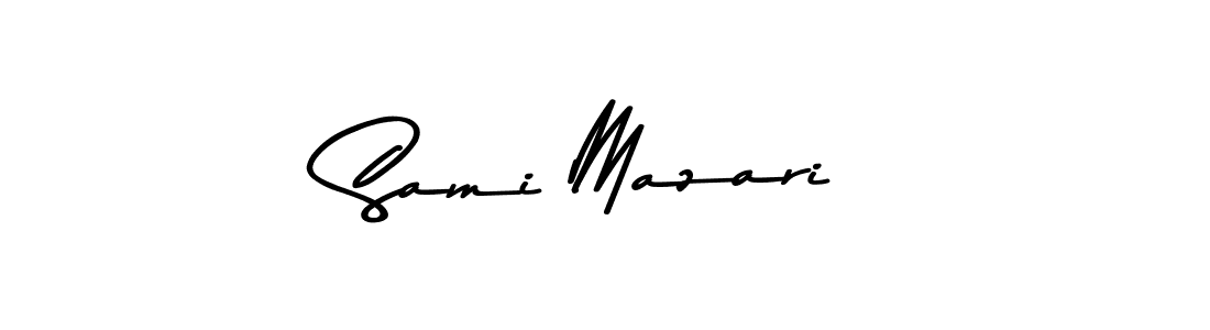 How to make Sami Mazari name signature. Use Asem Kandis PERSONAL USE style for creating short signs online. This is the latest handwritten sign. Sami Mazari signature style 9 images and pictures png