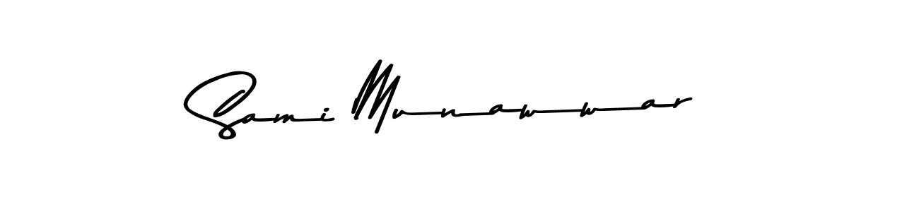 Design your own signature with our free online signature maker. With this signature software, you can create a handwritten (Asem Kandis PERSONAL USE) signature for name Sami Munawwar. Sami Munawwar signature style 9 images and pictures png