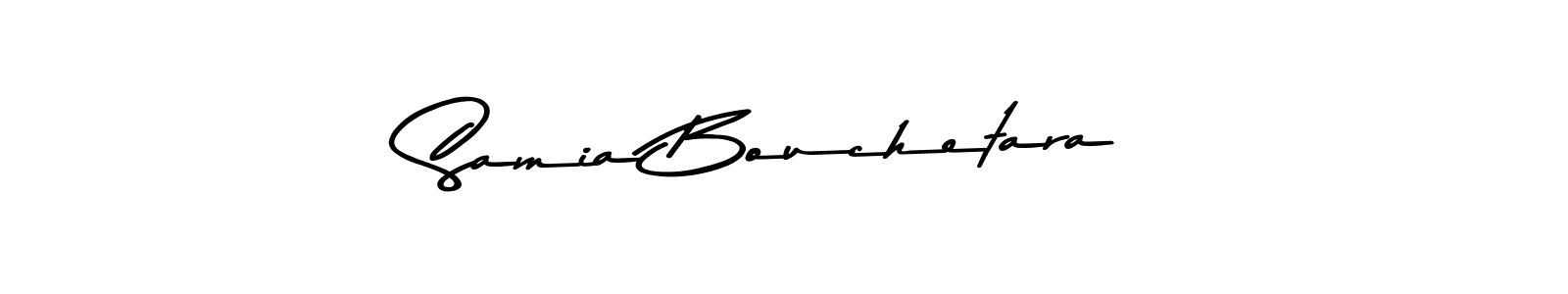 How to make Samia Bouchetara name signature. Use Asem Kandis PERSONAL USE style for creating short signs online. This is the latest handwritten sign. Samia Bouchetara signature style 9 images and pictures png