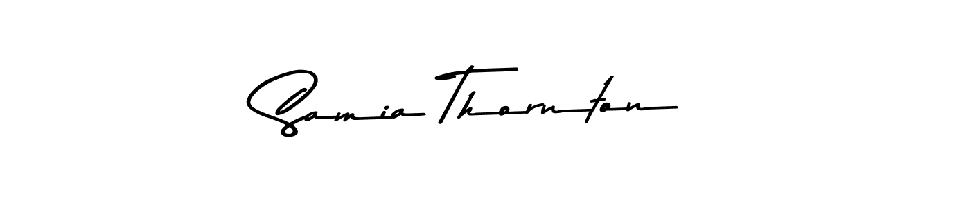 How to make Samia Thornton name signature. Use Asem Kandis PERSONAL USE style for creating short signs online. This is the latest handwritten sign. Samia Thornton signature style 9 images and pictures png