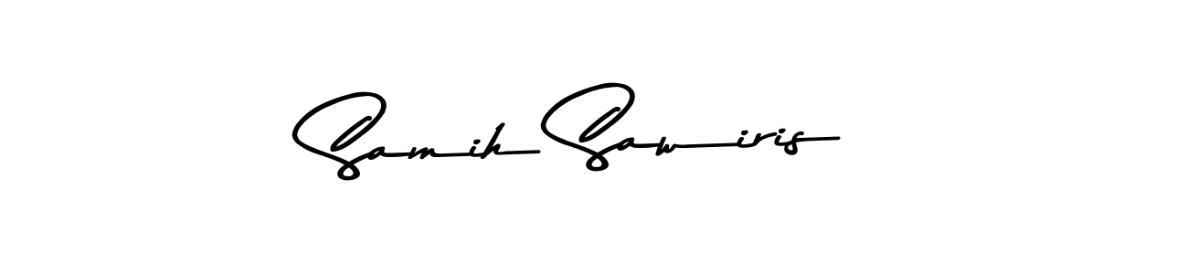 How to make Samih Sawiris name signature. Use Asem Kandis PERSONAL USE style for creating short signs online. This is the latest handwritten sign. Samih Sawiris signature style 9 images and pictures png