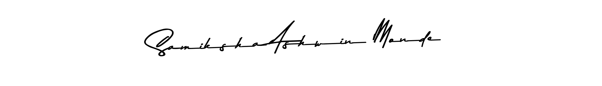 Use a signature maker to create a handwritten signature online. With this signature software, you can design (Asem Kandis PERSONAL USE) your own signature for name Samiksha Ashwin Monde. Samiksha Ashwin Monde signature style 9 images and pictures png