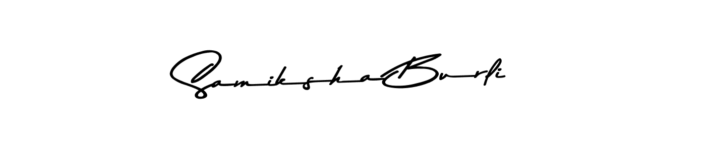 Asem Kandis PERSONAL USE is a professional signature style that is perfect for those who want to add a touch of class to their signature. It is also a great choice for those who want to make their signature more unique. Get Samiksha Burli name to fancy signature for free. Samiksha Burli signature style 9 images and pictures png