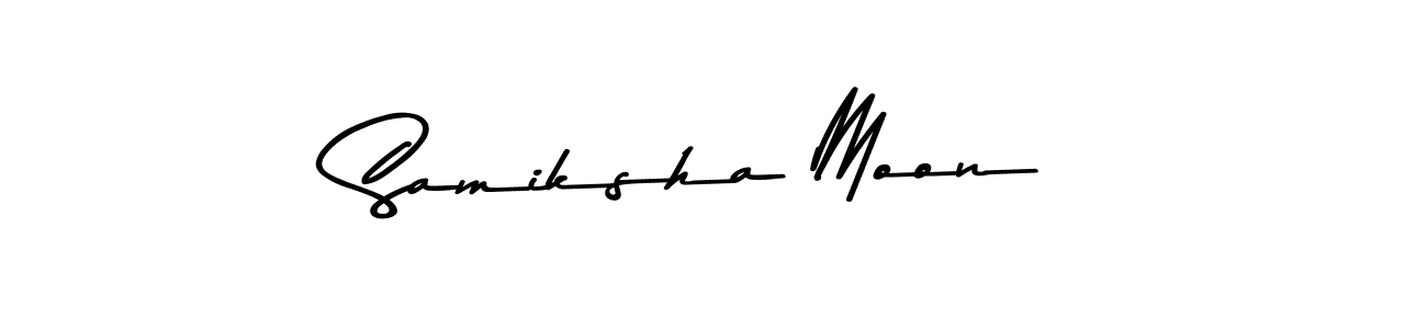 Samiksha Moon stylish signature style. Best Handwritten Sign (Asem Kandis PERSONAL USE) for my name. Handwritten Signature Collection Ideas for my name Samiksha Moon. Samiksha Moon signature style 9 images and pictures png