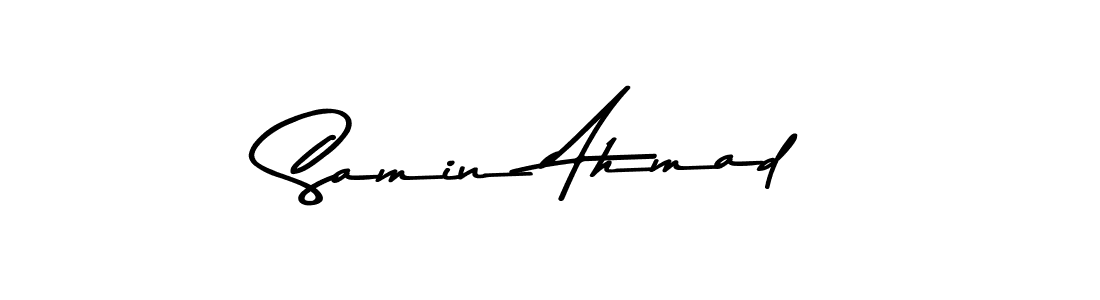 You should practise on your own different ways (Asem Kandis PERSONAL USE) to write your name (Samin Ahmad) in signature. don't let someone else do it for you. Samin Ahmad signature style 9 images and pictures png