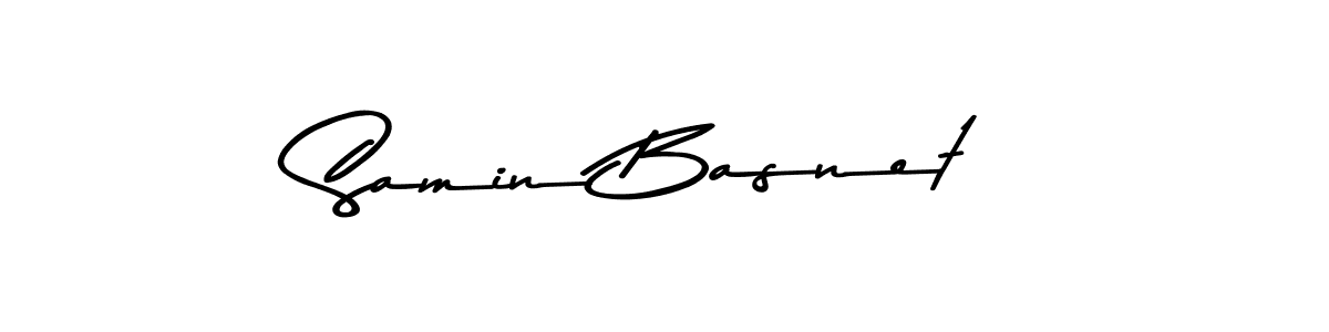 The best way (Asem Kandis PERSONAL USE) to make a short signature is to pick only two or three words in your name. The name Samin Basnet include a total of six letters. For converting this name. Samin Basnet signature style 9 images and pictures png