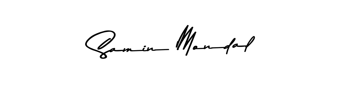 Create a beautiful signature design for name Samin Mondal. With this signature (Asem Kandis PERSONAL USE) fonts, you can make a handwritten signature for free. Samin Mondal signature style 9 images and pictures png