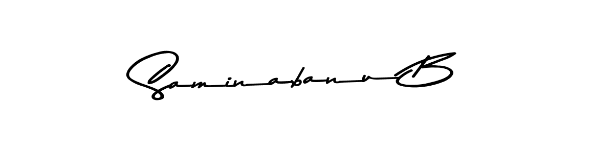 Also You can easily find your signature by using the search form. We will create Saminabanu B name handwritten signature images for you free of cost using Asem Kandis PERSONAL USE sign style. Saminabanu B signature style 9 images and pictures png