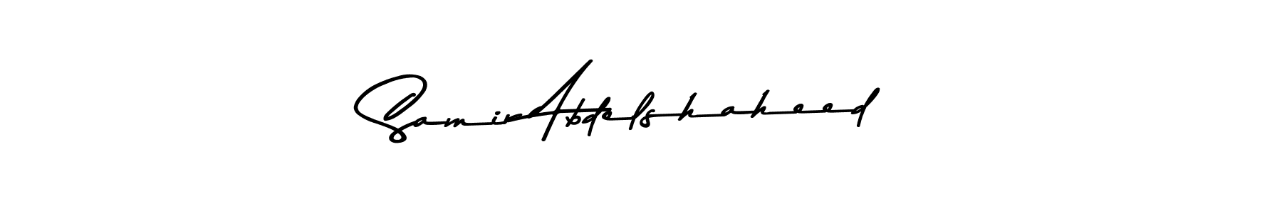 How to make Samir Abdelshaheed name signature. Use Asem Kandis PERSONAL USE style for creating short signs online. This is the latest handwritten sign. Samir Abdelshaheed signature style 9 images and pictures png