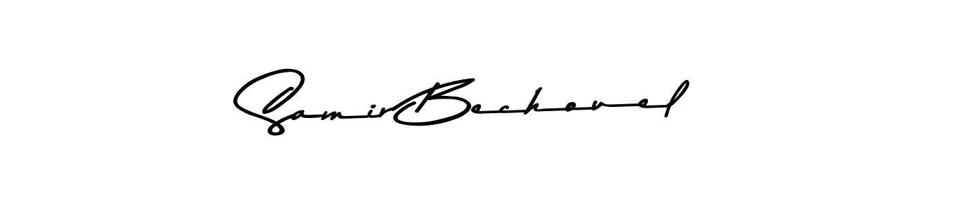 if you are searching for the best signature style for your name Samir Bechouel. so please give up your signature search. here we have designed multiple signature styles  using Asem Kandis PERSONAL USE. Samir Bechouel signature style 9 images and pictures png