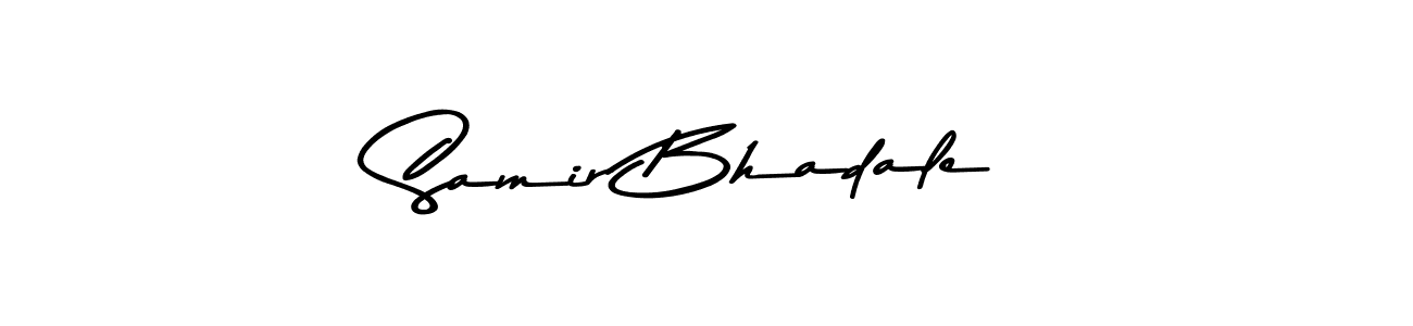 This is the best signature style for the Samir Bhadale name. Also you like these signature font (Asem Kandis PERSONAL USE). Mix name signature. Samir Bhadale signature style 9 images and pictures png