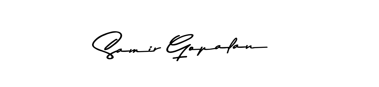 Design your own signature with our free online signature maker. With this signature software, you can create a handwritten (Asem Kandis PERSONAL USE) signature for name Samir Gopalan. Samir Gopalan signature style 9 images and pictures png