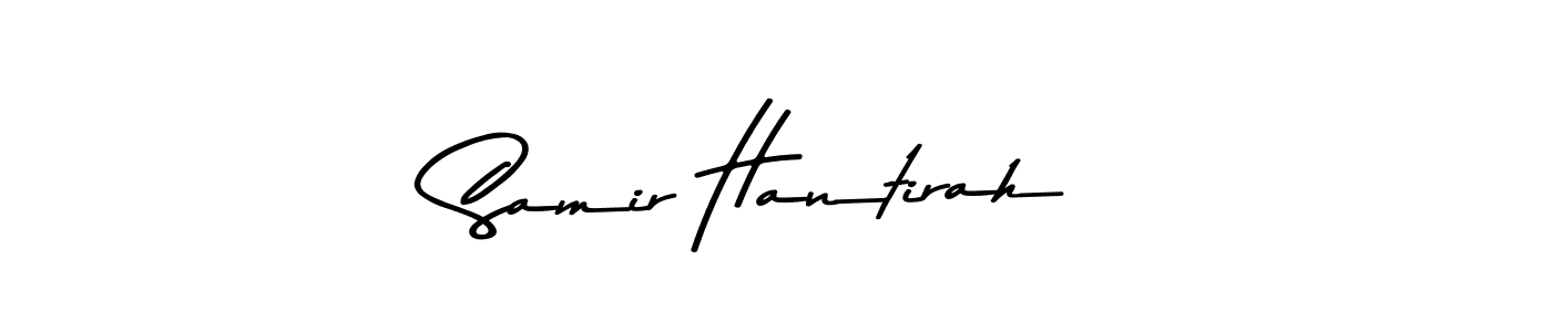 Create a beautiful signature design for name Samir Hantirah. With this signature (Asem Kandis PERSONAL USE) fonts, you can make a handwritten signature for free. Samir Hantirah signature style 9 images and pictures png