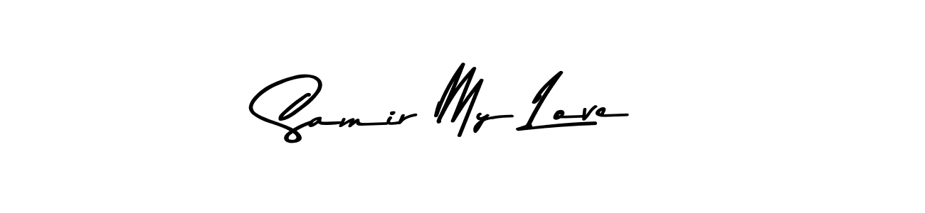 The best way (Asem Kandis PERSONAL USE) to make a short signature is to pick only two or three words in your name. The name Samir My Love include a total of six letters. For converting this name. Samir My Love signature style 9 images and pictures png