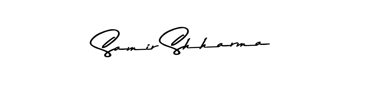 You should practise on your own different ways (Asem Kandis PERSONAL USE) to write your name (Samir Shharma) in signature. don't let someone else do it for you. Samir Shharma signature style 9 images and pictures png