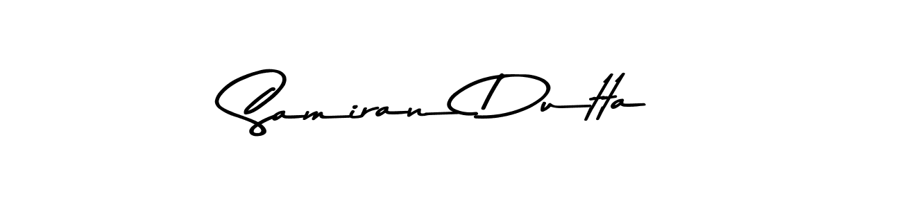 How to make Samiran Dutta name signature. Use Asem Kandis PERSONAL USE style for creating short signs online. This is the latest handwritten sign. Samiran Dutta signature style 9 images and pictures png