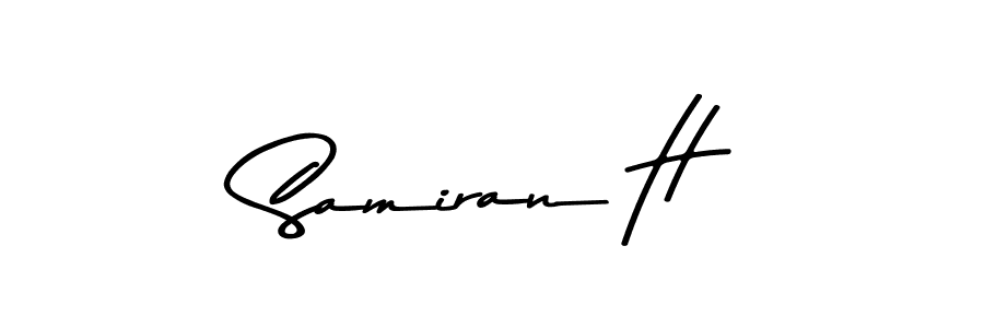 if you are searching for the best signature style for your name Samiran H. so please give up your signature search. here we have designed multiple signature styles  using Asem Kandis PERSONAL USE. Samiran H signature style 9 images and pictures png