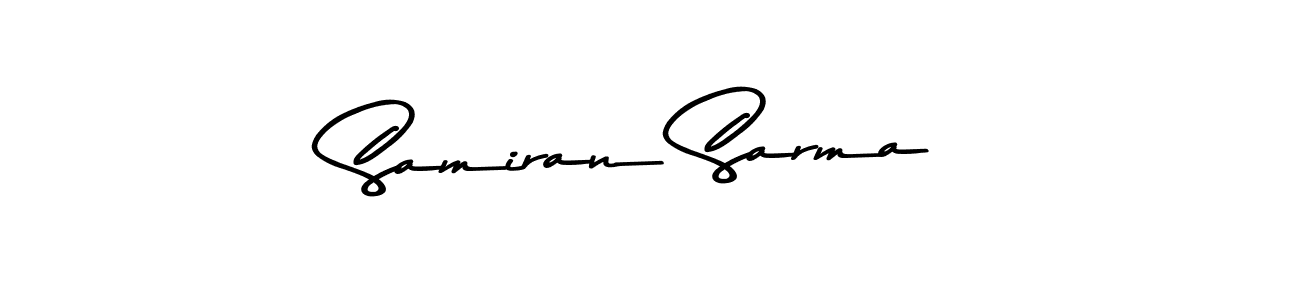 The best way (Asem Kandis PERSONAL USE) to make a short signature is to pick only two or three words in your name. The name Samiran Sarma include a total of six letters. For converting this name. Samiran Sarma signature style 9 images and pictures png