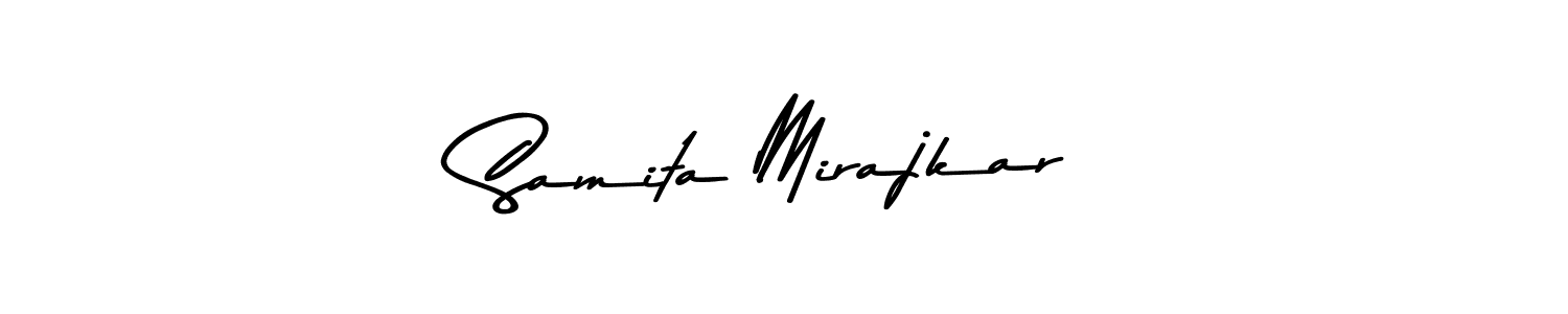 Design your own signature with our free online signature maker. With this signature software, you can create a handwritten (Asem Kandis PERSONAL USE) signature for name Samita Mirajkar. Samita Mirajkar signature style 9 images and pictures png