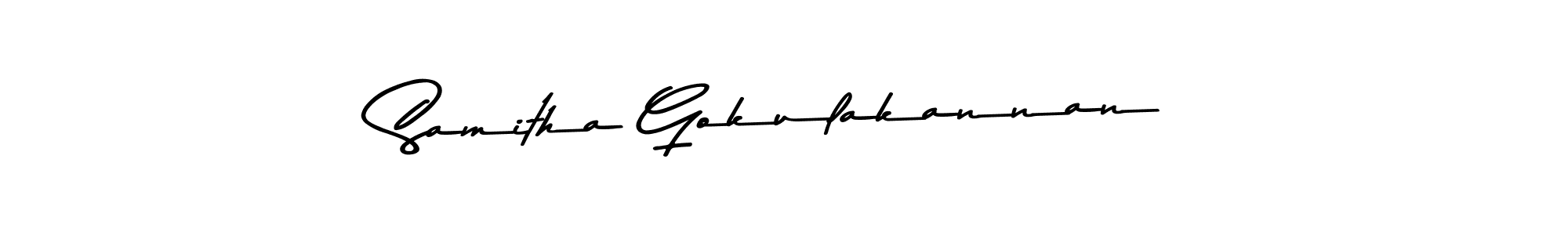 Samitha Gokulakannan stylish signature style. Best Handwritten Sign (Asem Kandis PERSONAL USE) for my name. Handwritten Signature Collection Ideas for my name Samitha Gokulakannan. Samitha Gokulakannan signature style 9 images and pictures png