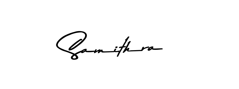 Create a beautiful signature design for name Samithra. With this signature (Asem Kandis PERSONAL USE) fonts, you can make a handwritten signature for free. Samithra signature style 9 images and pictures png