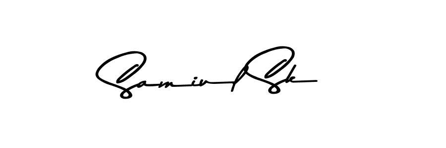 The best way (Asem Kandis PERSONAL USE) to make a short signature is to pick only two or three words in your name. The name Samiul Sk include a total of six letters. For converting this name. Samiul Sk signature style 9 images and pictures png