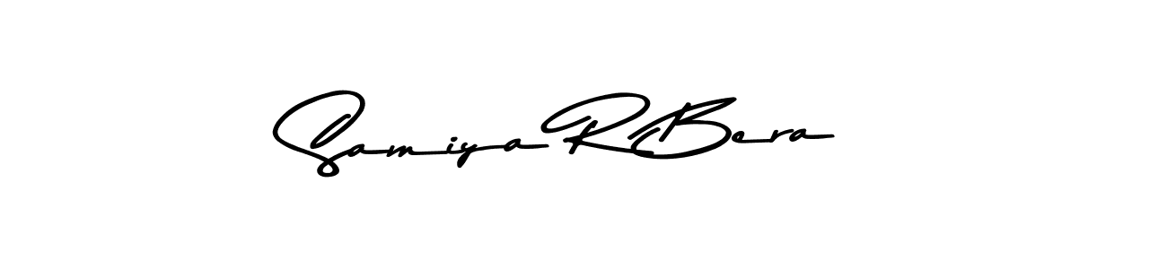Create a beautiful signature design for name Samiya R Bera. With this signature (Asem Kandis PERSONAL USE) fonts, you can make a handwritten signature for free. Samiya R Bera signature style 9 images and pictures png