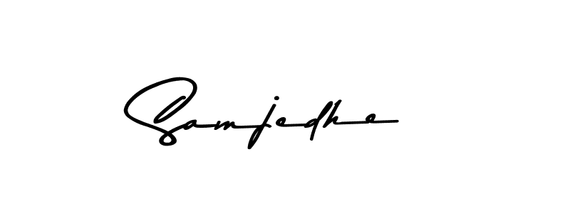 Use a signature maker to create a handwritten signature online. With this signature software, you can design (Asem Kandis PERSONAL USE) your own signature for name Samjedhe. Samjedhe signature style 9 images and pictures png