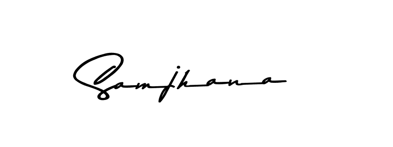 You should practise on your own different ways (Asem Kandis PERSONAL USE) to write your name (Samjhana) in signature. don't let someone else do it for you. Samjhana signature style 9 images and pictures png