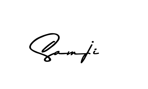 You should practise on your own different ways (Asem Kandis PERSONAL USE) to write your name (Samji) in signature. don't let someone else do it for you. Samji signature style 9 images and pictures png