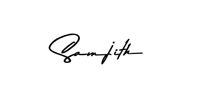 Use a signature maker to create a handwritten signature online. With this signature software, you can design (Asem Kandis PERSONAL USE) your own signature for name Samjith. Samjith signature style 9 images and pictures png