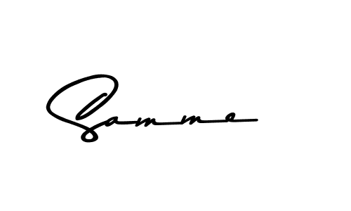 Make a short Samme signature style. Manage your documents anywhere anytime using Asem Kandis PERSONAL USE. Create and add eSignatures, submit forms, share and send files easily. Samme signature style 9 images and pictures png